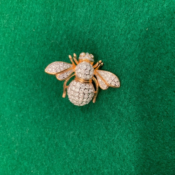 Vintage Joan Rivers Classic Crystal And Gold Tone Brooch / Pin - Picture 6 of 14